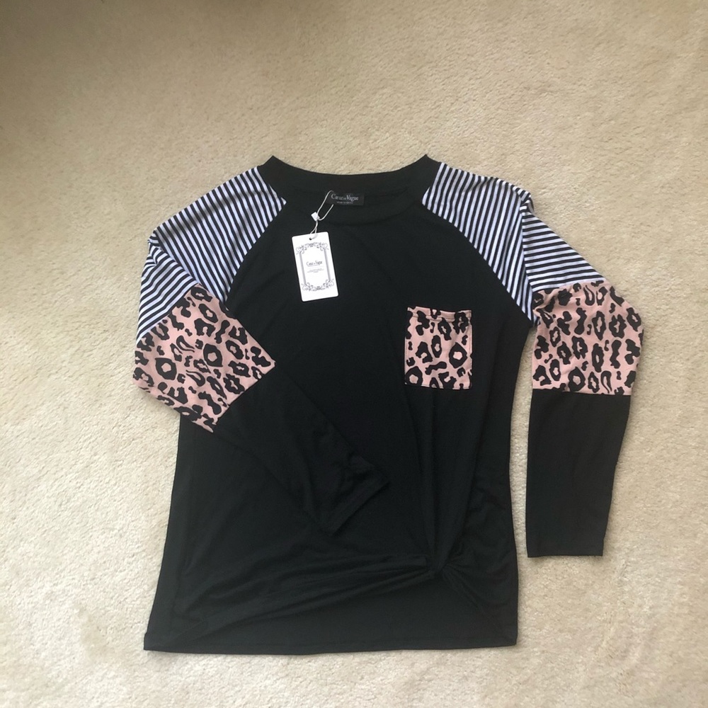 Coeur de Vague cotton knit top. NWT